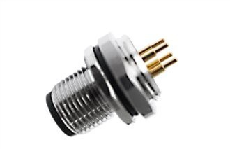 M12 Cefn Gwryw wedi'i Glymu A-Codio 4PIN PG9